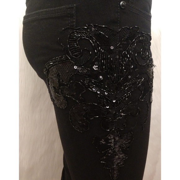 Cache Sequin Boot Cut Jeans - Picture 2 of 8